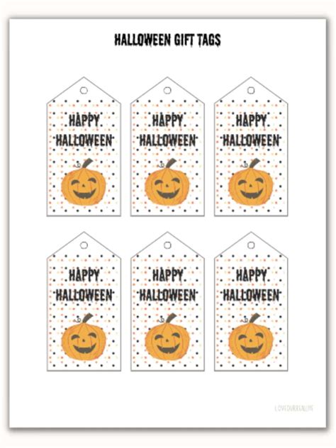 Free Printable Printable Halloween Tags