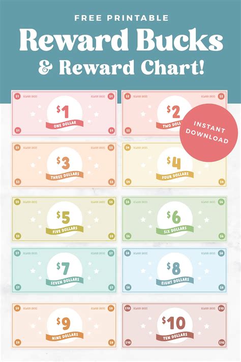 Free Printable Reward Bucks
