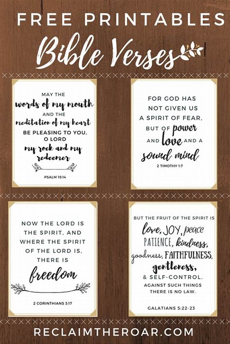 Free Printable Scriptures