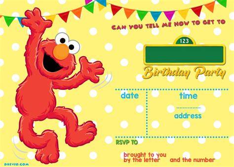 Free Printable Sesame Street Birthday Invitations Template