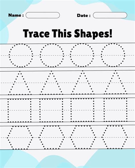 Free Printable Shape Tracing Worksheets