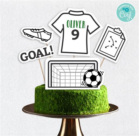 Free Printable Soccer Cake Toppers