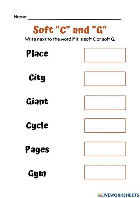 Free Printable Soft C And Soft G Worksheets