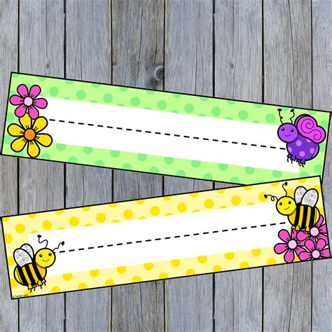 Free Printable Spring Name Tags