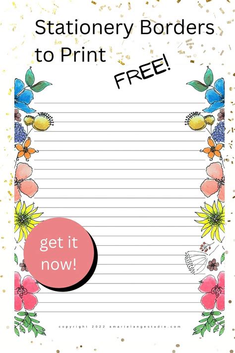 Free Printable Stationery Borders