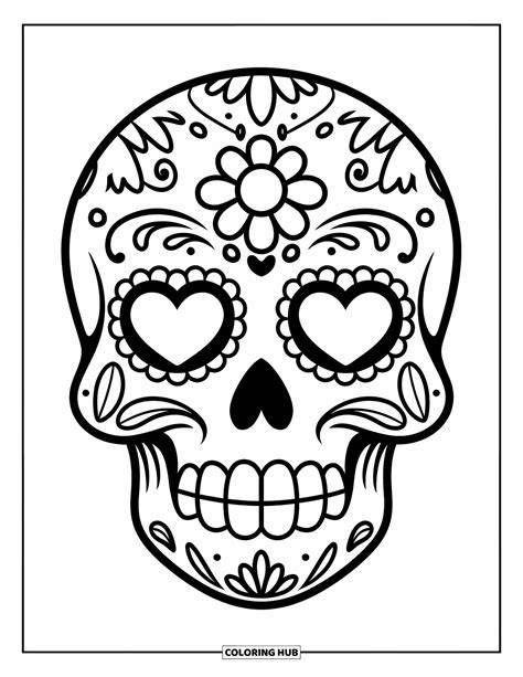 Free Printable Sugar Skull Coloring Pages For Adults