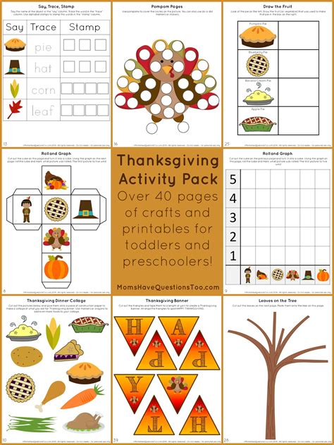 Free Printable Thanksgiving Activity Pages For Kids