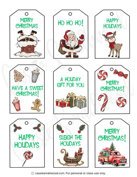 Free Printable To And From Christmas Tags