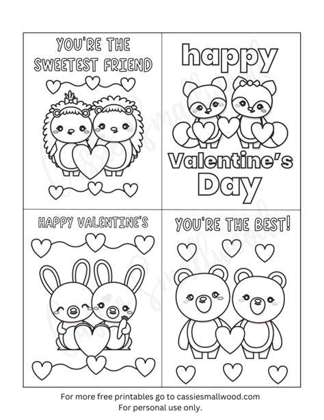 Free Printable Valentine's Day Cards For Students To Color