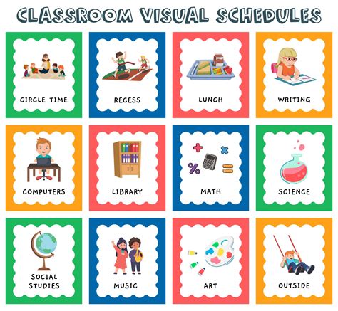 Free Printable Visual Schedule For Preschool Classroom