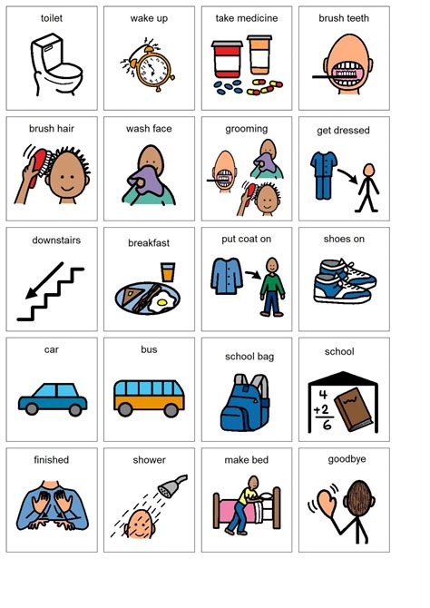 Free Printable Visuals For Autism