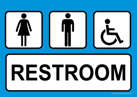 Free Printable Washroom Signs