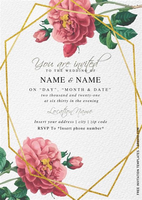 Free Printable Wedding Invites