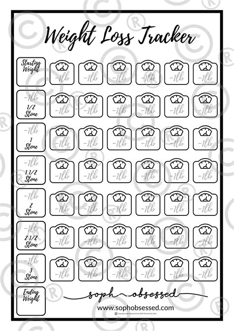 Free Printable Weight Loss Tracker Printable
