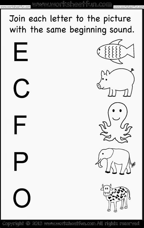 Free Printable Worksheet For Kindergarten