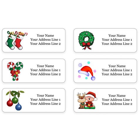 Free Printable Xmas Address Labels