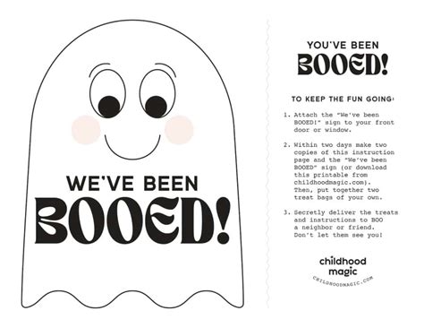 Free Printable Youve Been Booed Sign