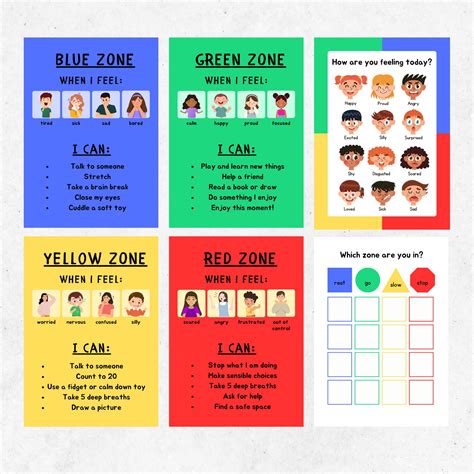 Free Printable Zones Of Regulation