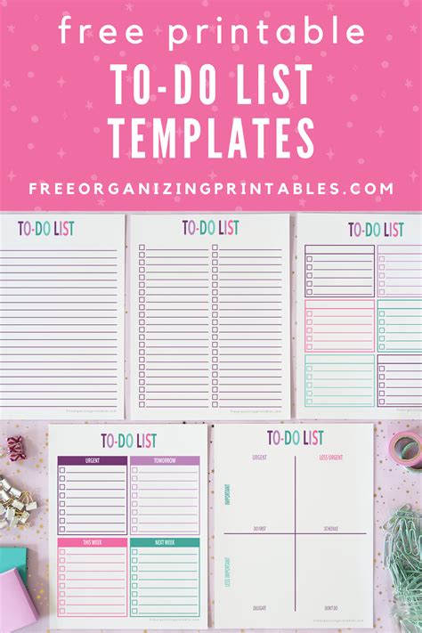 Free Printables To Do List
