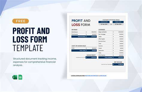 Free Profit And Loss Templates