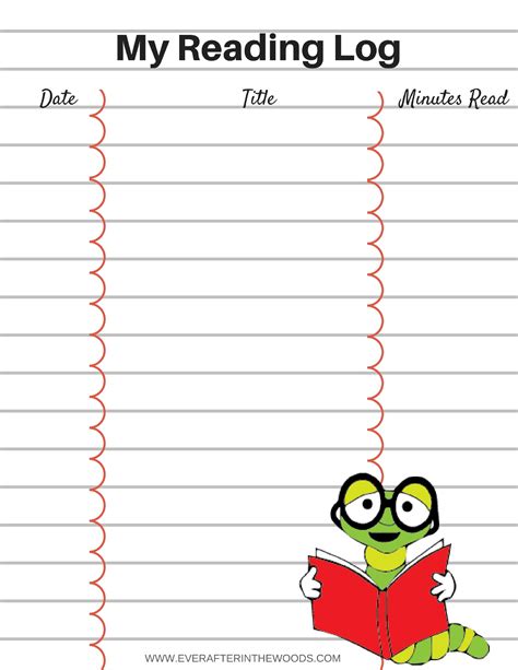 Free Reading Log Printable
