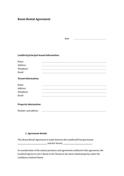 Free Rent Template