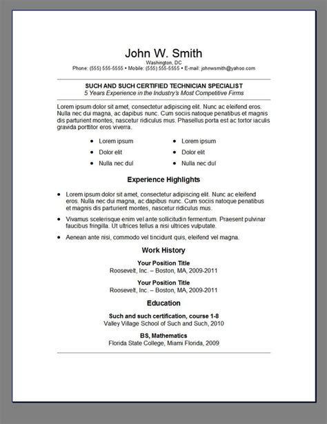 Free Resume Templates Reddit
