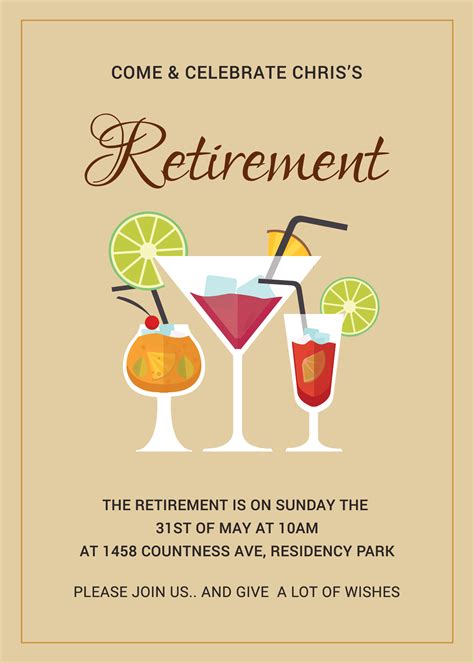 Free Retirement Invitation Template