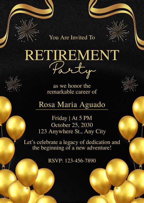 Free Retirement Invitation Templates