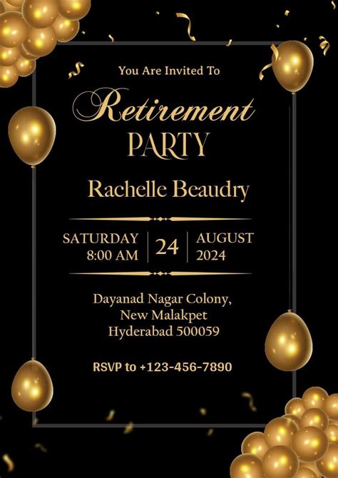 Free Retirement Party Invitation Templates