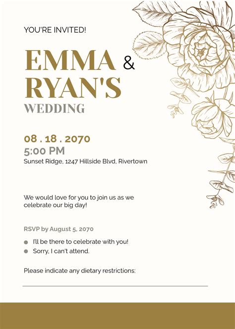 Free Rsvp Template