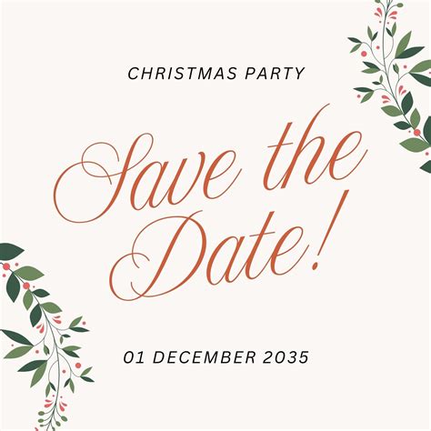 Free Save The Date Templates For Holiday Party
