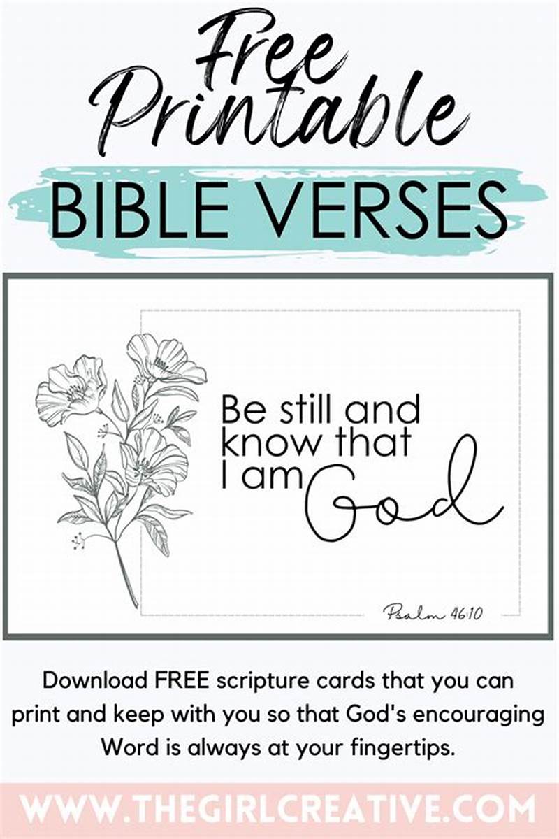 Free Scripture Printables