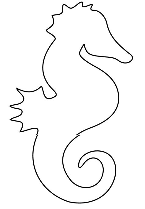 Free Seahorse Template