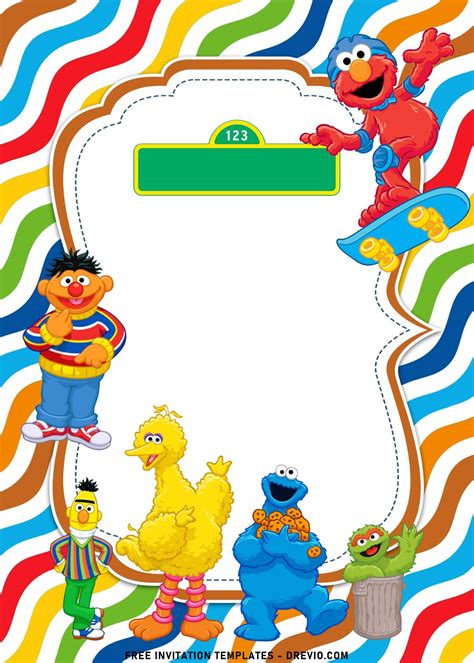 Free Sesame Street Templates Invitations