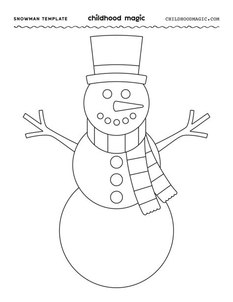 Free Snowman Printable Template
