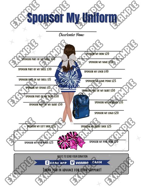 Free Sponsor My Uniform Template