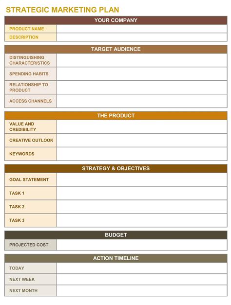 Free Strategic Plan Templates