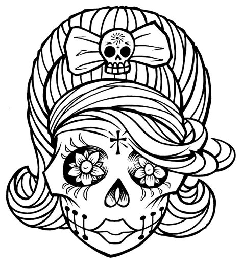 Free Sugar Skull Coloring Pages Printable