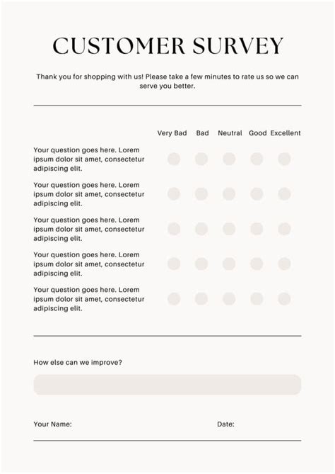 Free Survey Templates