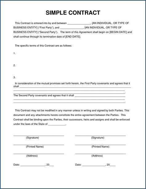 Free Template Contract