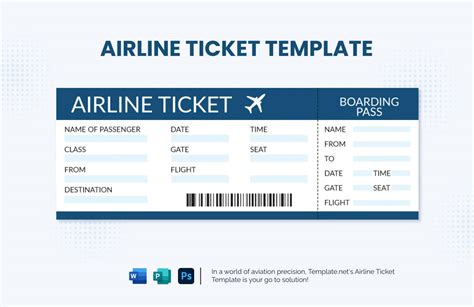 Free Template For Airline Ticket