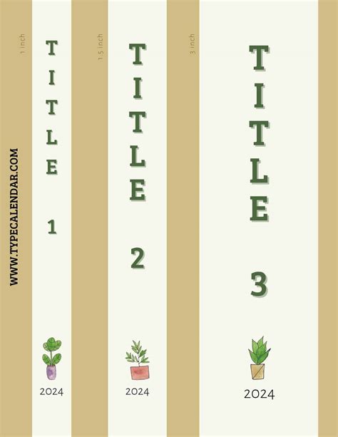 Free Template For Binder Spine