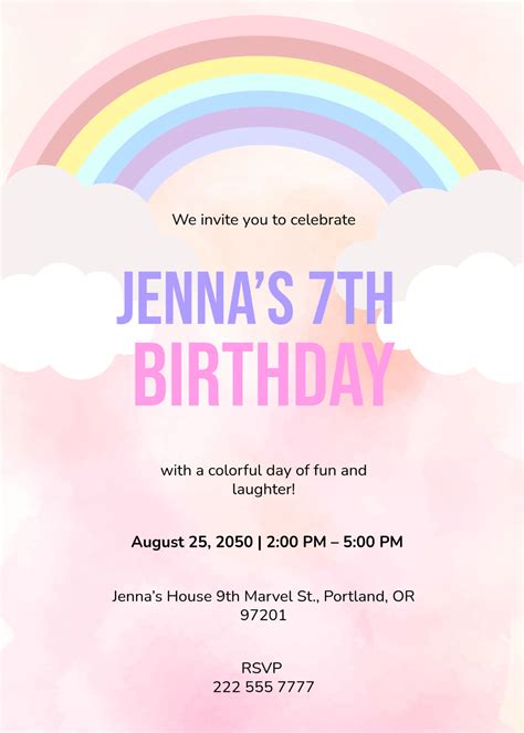 Free Template For Birthday Invitation