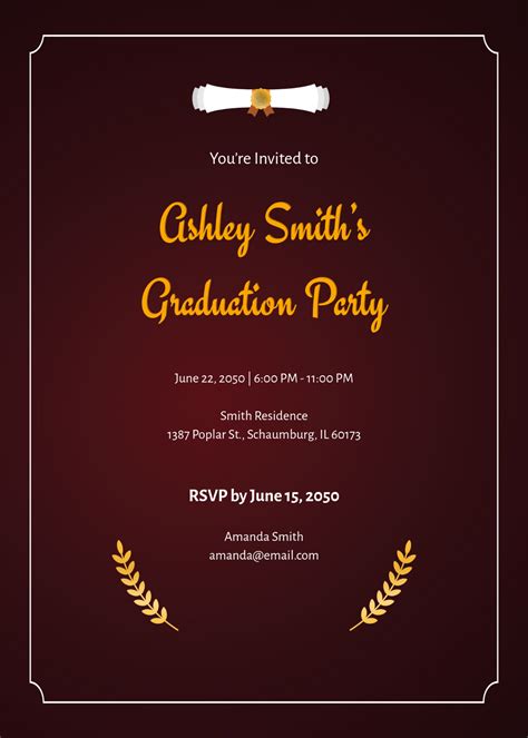 Free Template For Graduation Invitation