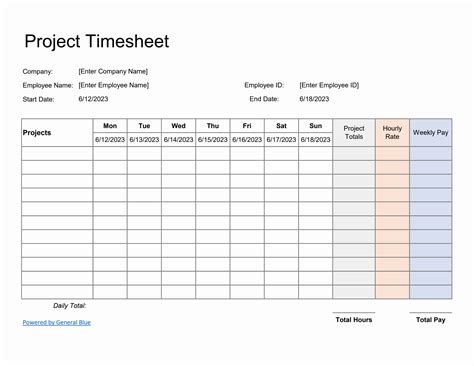 Free Timesheet Templates