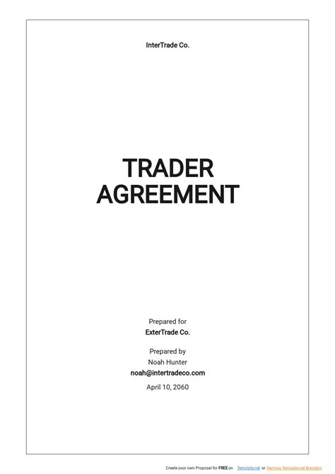 Free Trader Agreement Template