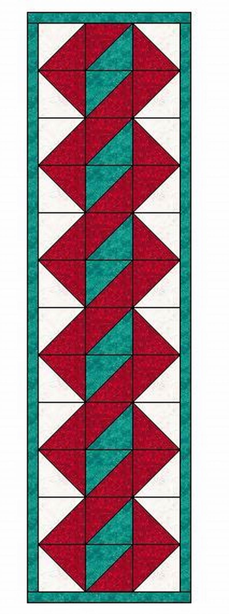 Free Twisted Pole Table Runner Pattern