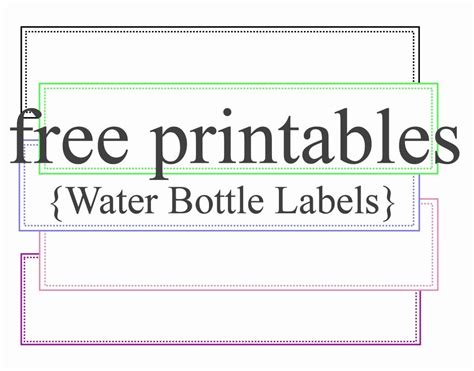 Free Water Bottle Label Template
