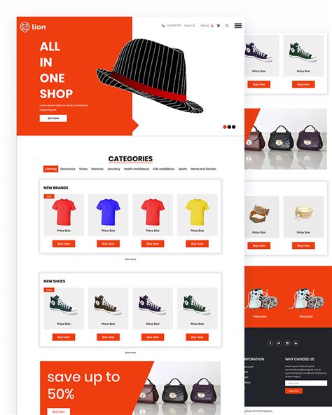 Free Website Template Ecommerce
